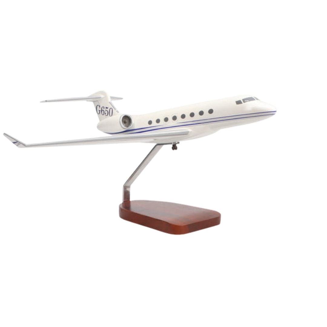 MODELO GRANDE DE CAOBA DE EDICIÓN LIMITADA GULFSTREAM G650