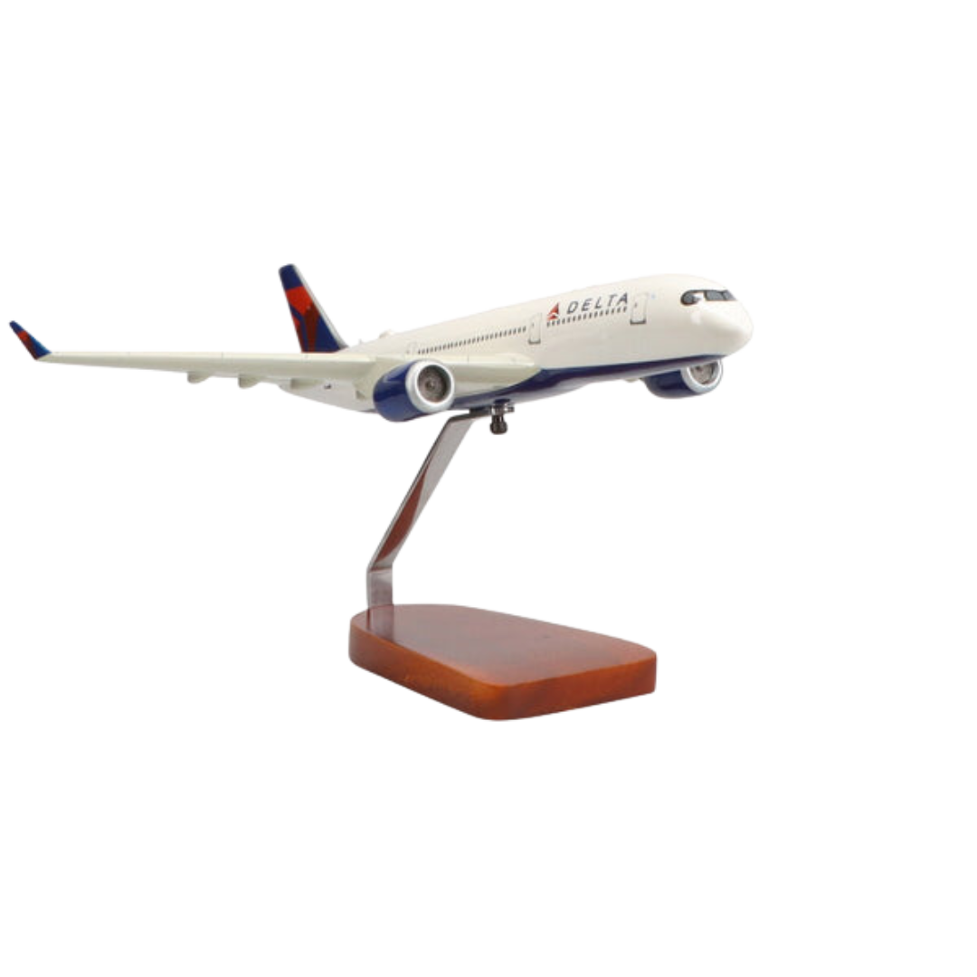 AIRBUS A350-900 DELTA AIR LINES, MODELO GRANDE EN CAOBA DE EDICIÓN LIMITADA