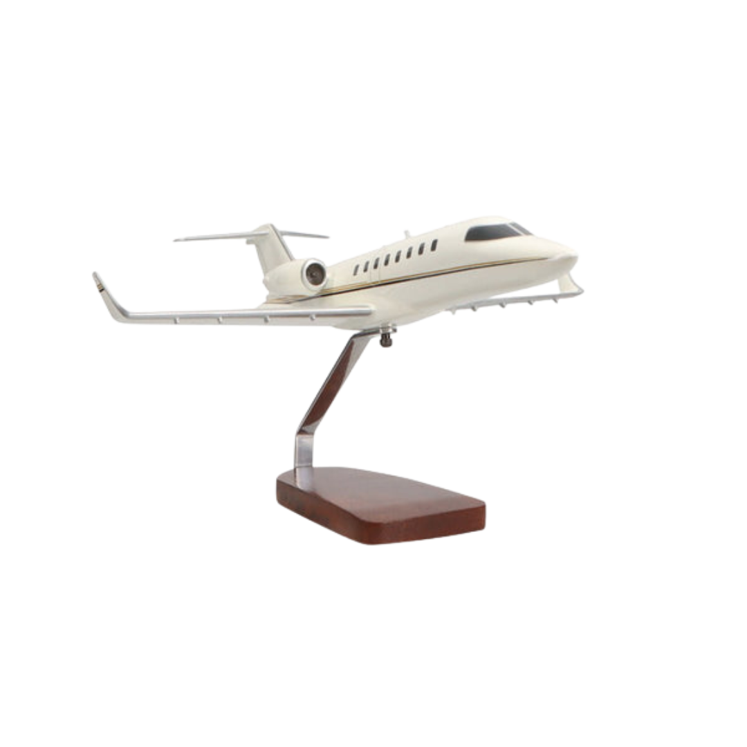 LEARJET 45 (NEGRO, BEIGE) MODELO GRANDE DE CAOBA DE EDICIÓN LIMITADA