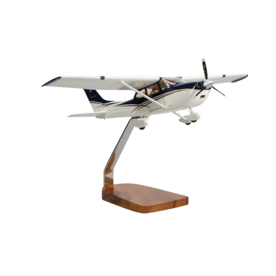 MODELO GRANDE DE CAOBA DE EDICIÓN LIMITADA CON CUBIERTA TRANSPARENTE CESSNA® TURBO SKYLANE