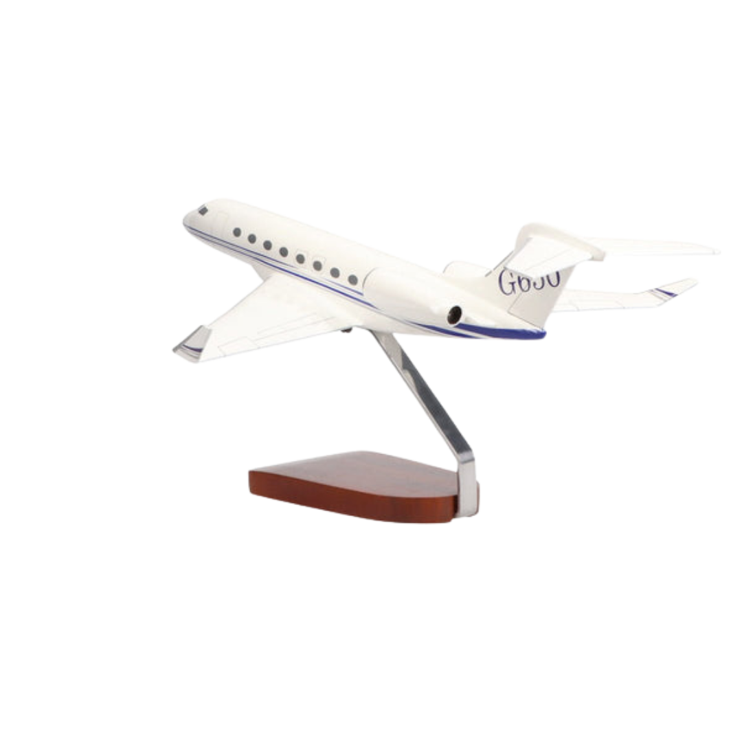 MODELO GRANDE DE CAOBA DE EDICIÓN LIMITADA GULFSTREAM G650