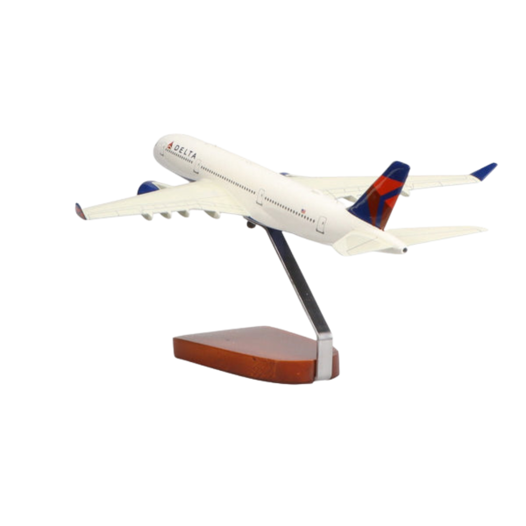 AIRBUS A350-900 DELTA AIR LINES, MODELO GRANDE EN CAOBA DE EDICIÓN LIMITADA