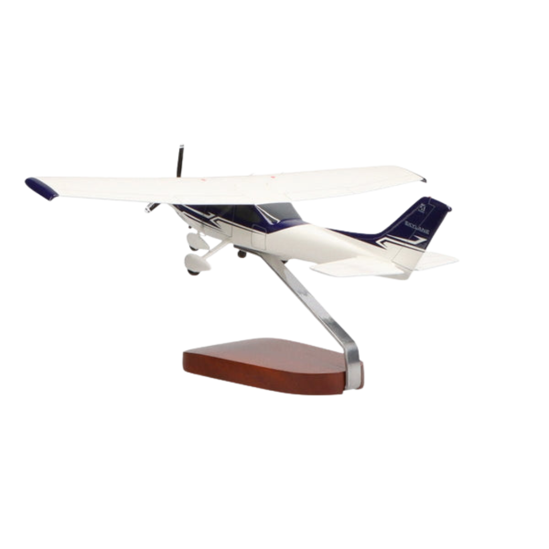 CESSNA® 182 SKYLANE (AZUL Y BLANCO), MODELO GRANDE DE CAOBA DE EDICIÓN LIMITADA